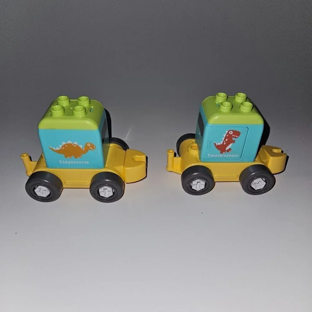 2 Dazmers Dinosaur Replacement Pieces Lot Train Car Stegosaurus Tanystropheus